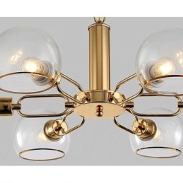 Glazen hanglamp moderne minimalistische smeedijzeren plafondlamp