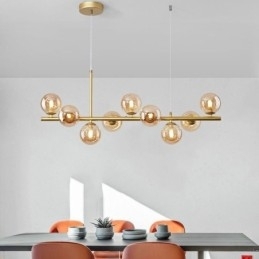 Hanglamp Modern Eenvoudig Magische Bonen Moleculair Smeedijzeren Glazen Plafondlamp