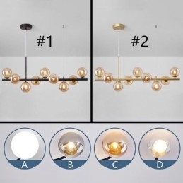 Hanglamp Modern Eenvoudig Magische Bonen Moleculair Smeedijzeren Glazen Plafondlamp