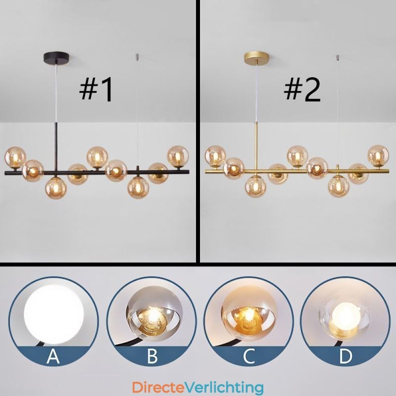 Hanglamp Modern Eenvoudig Magische Bonen Moleculair Smeedijzeren Glazen Plafondlamp