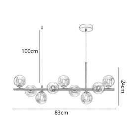 Hanglamp Modern Eenvoudig Magische Bonen Moleculair Smeedijzeren Glazen Plafondlamp