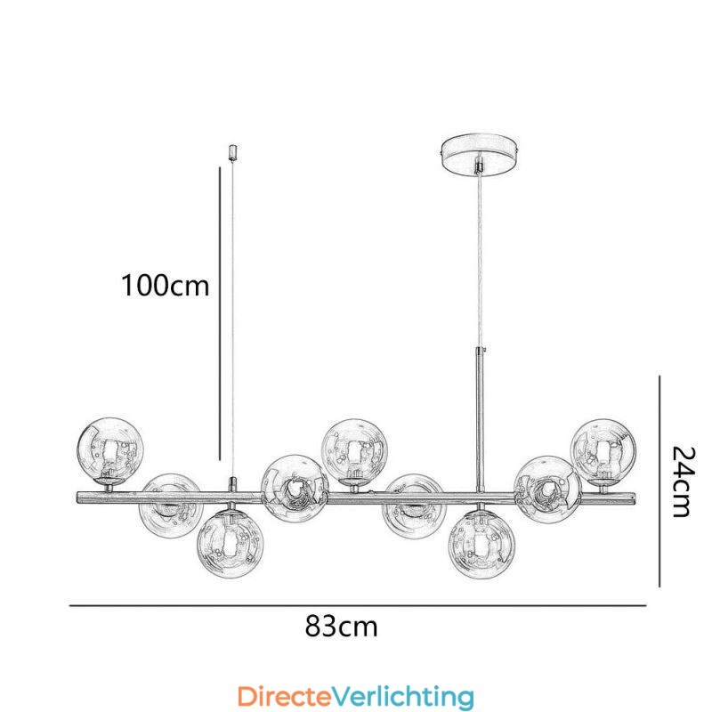Hanglamp Modern Eenvoudig Magische Bonen Moleculair Smeedijzeren Glazen Plafondlamp