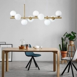 Hanglamp Modern Eenvoudig Magische Bonen Moleculair Smeedijzeren Glazen Plafondlamp