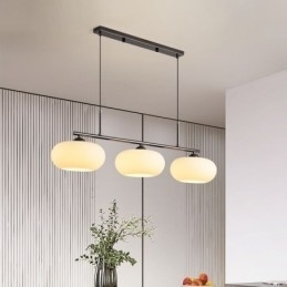 Nordic Glazen Hanglamp Creatieve Smeedijzeren Plafondlamp