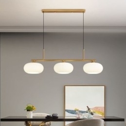 Nordic Glazen Hanglamp Creatieve Smeedijzeren Plafondlamp