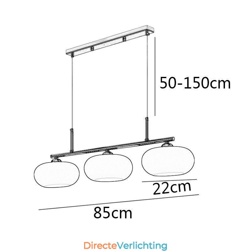 Nordic Glazen Hanglamp Creatieve Smeedijzeren Plafondlamp