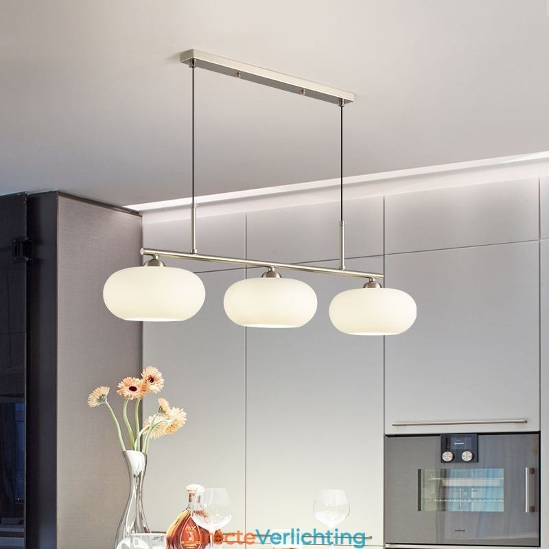Nordic Glazen Hanglamp Creatieve Smeedijzeren Plafondlamp