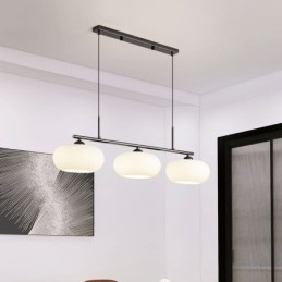 Nordic Glazen Hanglamp Creatieve Smeedijzeren Plafondlamp