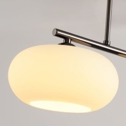Nordic Glazen Hanglamp Creatieve Smeedijzeren Plafondlamp