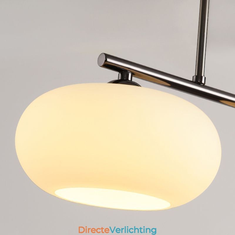 Nordic Glazen Hanglamp Creatieve Smeedijzeren Plafondlamp
