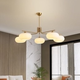 Nordic Glazen Hanglamp Creatieve Smeedijzeren Plafondlamp