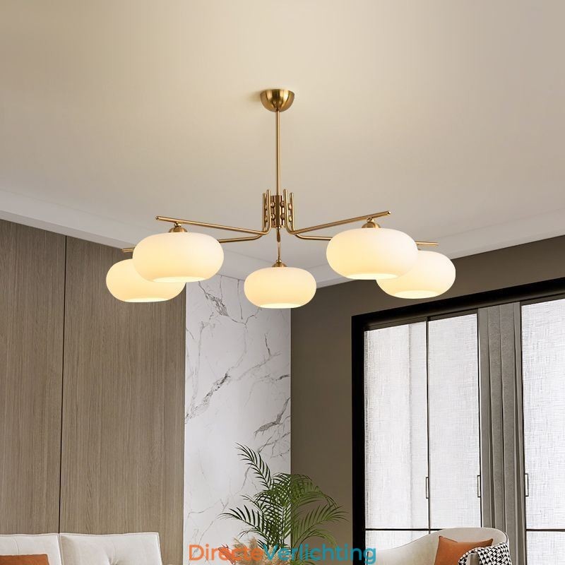 Nordic Glazen Hanglamp Creatieve Smeedijzeren Plafondlamp