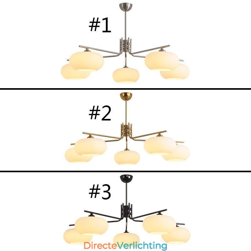 Nordic Glazen Hanglamp Creatieve Smeedijzeren Plafondlamp