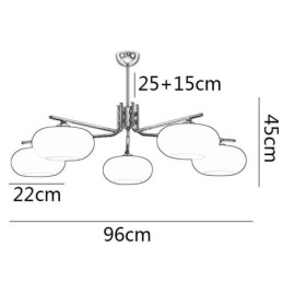 Nordic Glazen Hanglamp Creatieve Smeedijzeren Plafondlamp