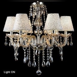 Moderne, eigentijdse, klassieke, vintage, kristal, gegalvaniseerde glazen kroonluchter