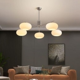 Nordic Glazen Hanglamp Creatieve Smeedijzeren Plafondlamp