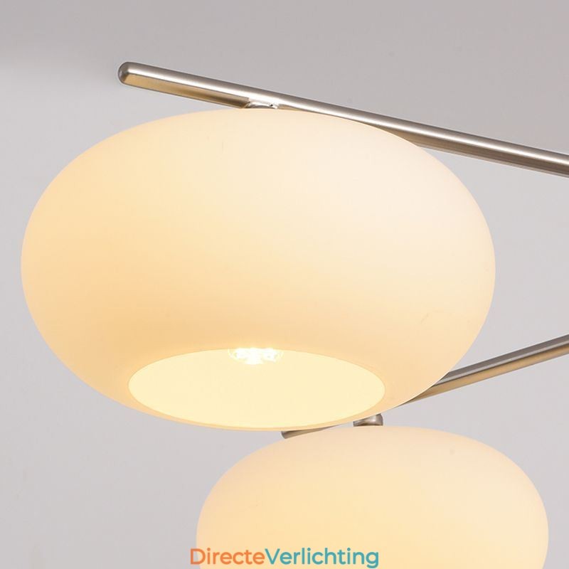 Nordic Glazen Hanglamp Creatieve Smeedijzeren Plafondlamp