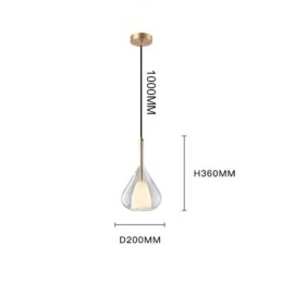 Hanglamp Moderne Minimalistische Dubbele Glazen Plafondlampen
