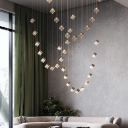 Creatieve glazen hanglamp paviljoen plafondlampen