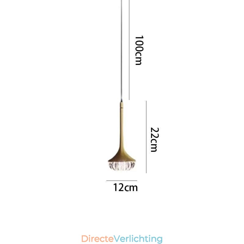Moderne glazen hanglamp, smeedijzeren glazen plafondlamp