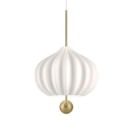 Moderne witte glazen hanglamp bolvormige minimalistische plafondlamp