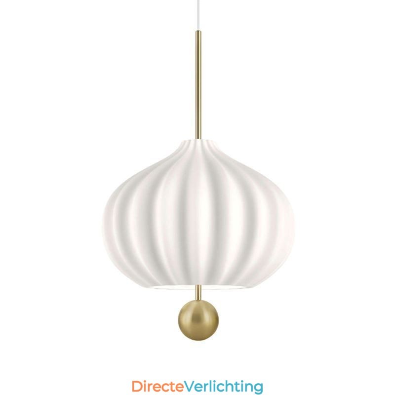 Moderne witte glazen hanglamp bolvormige minimalistische plafondlamp