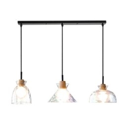 Moderne eenvoudige hanglamp waterdoorlatend glas 3 plafondlamp bedlamp