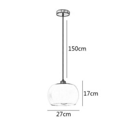 Moderne glazen hanglamp Pompoenontwerp Hanglamp