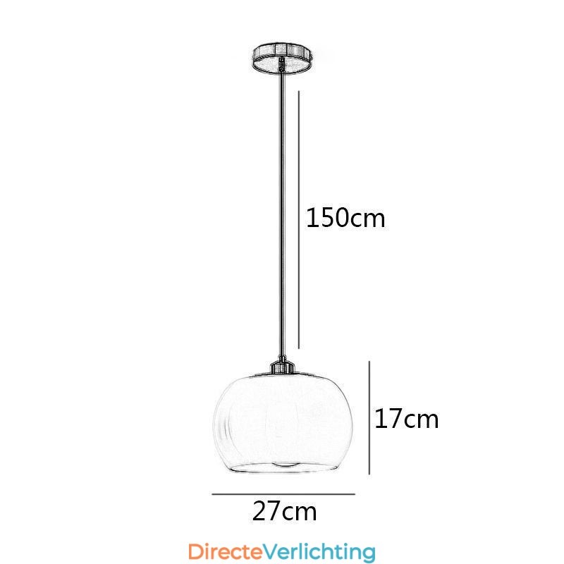Moderne glazen hanglamp Pompoenontwerp Hanglamp