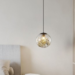 Glazen bol hanglamp bladeren kerst hangende verlichting