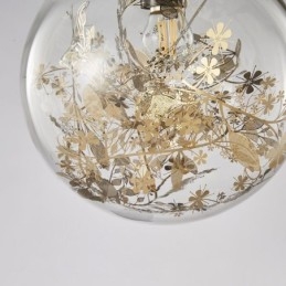 Glazen bol hanglamp bladeren kerst hangende verlichting
