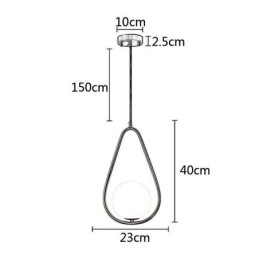 Moderne Globe Hanglamp Glazen Waterdruppel Hanglamp