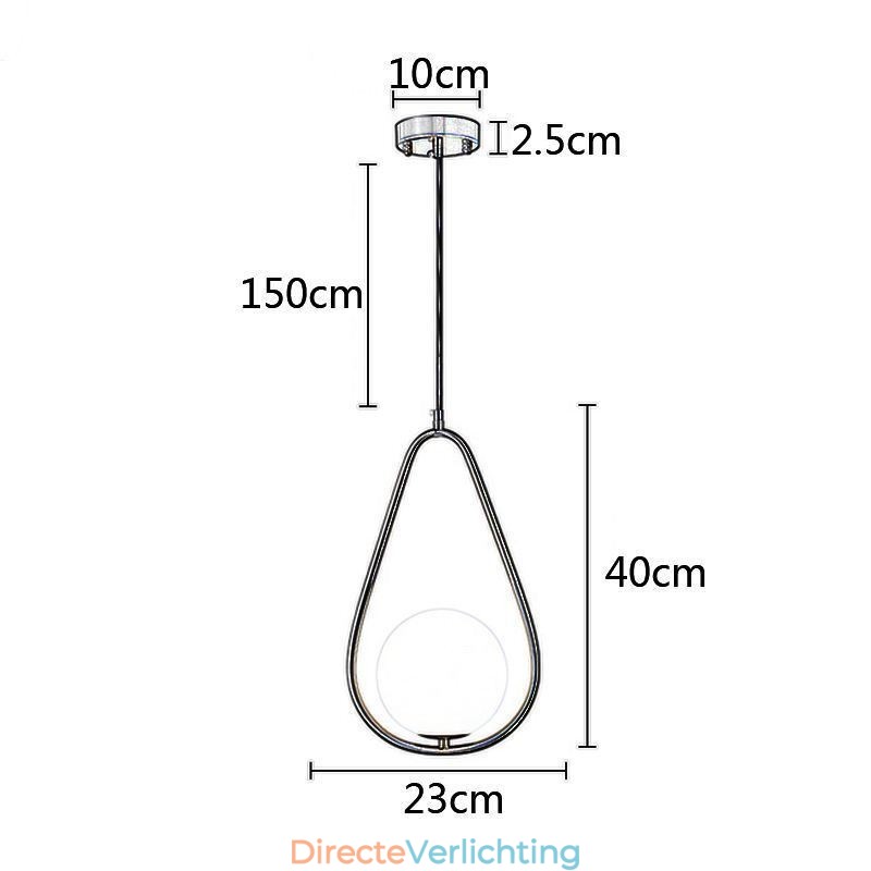 Moderne Globe Hanglamp Glazen Waterdruppel Hanglamp