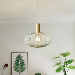 Moderne hanglamp, één licht, glazen hanglamp, eiland