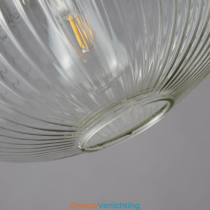Moderne hanglamp, één licht, glazen hanglamp, eiland