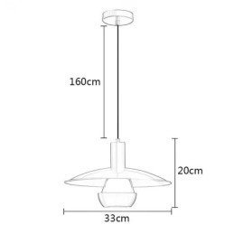 Geborsteld gouden hanglamp met enkele kop