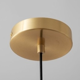 Geborsteld gouden hanglamp met enkele kop