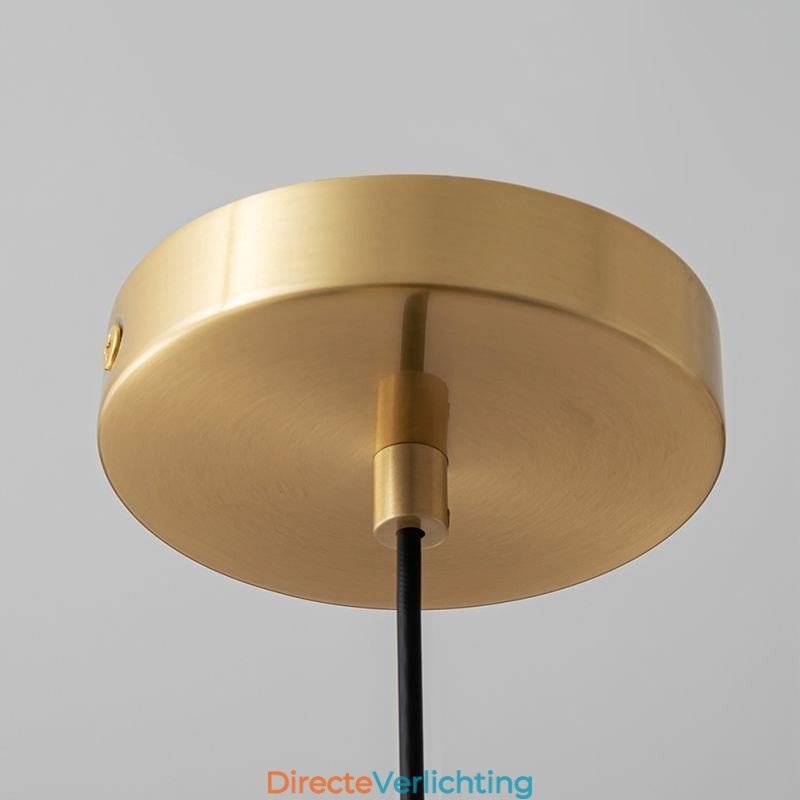 Geborsteld gouden hanglamp met enkele kop