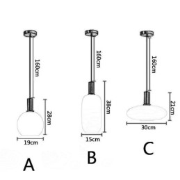 Moderne eenvoudige hanglamp van glas
