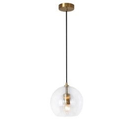 Moderne glazen hanglamp met enkele kop