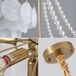 Europese glazen hanglamp Post Modern Scallop hanglamp