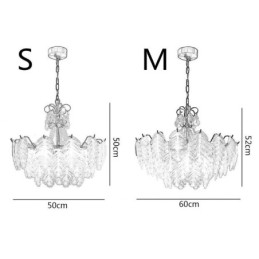 Elegante glazen hanglamp blad hanglamp