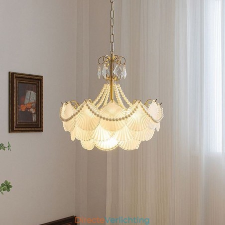 Europese glazen hanglamp Elegante schelpvormige hanglamp Europese glazen hanglamp Elegante schelpvormige hanglamp