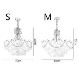 Europese glazen hanglamp Elegante schelpvormige hanglamp