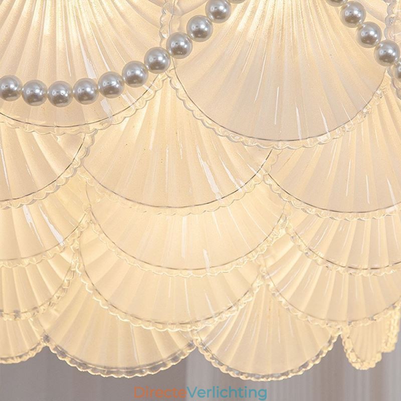 Europese glazen hanglamp Elegante schelpvormige hanglamp