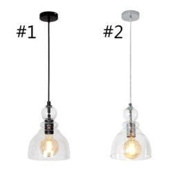 Moderne ijzeren hanglamp Kalebas Glazen hanglamp