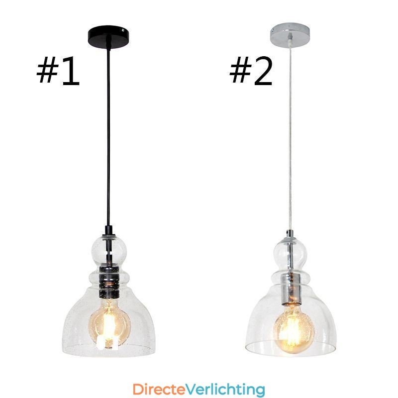 Moderne ijzeren hanglamp Kalebas Glazen hanglamp