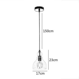 Moderne ijzeren hanglamp Kalebas Glazen hanglamp