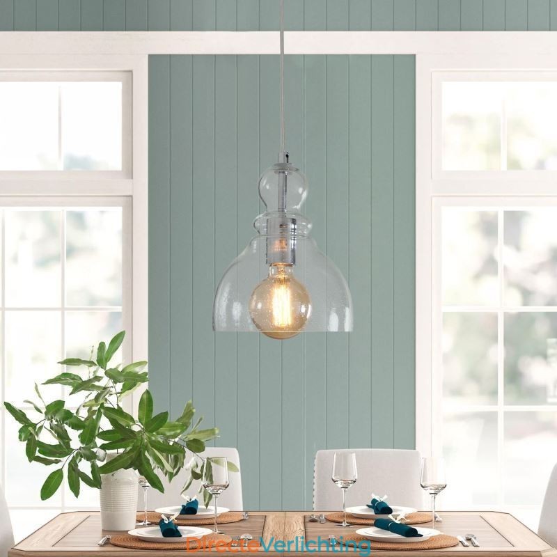 Moderne ijzeren hanglamp Kalebas Glazen hanglamp