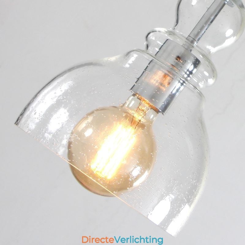 Moderne ijzeren hanglamp Kalebas Glazen hanglamp